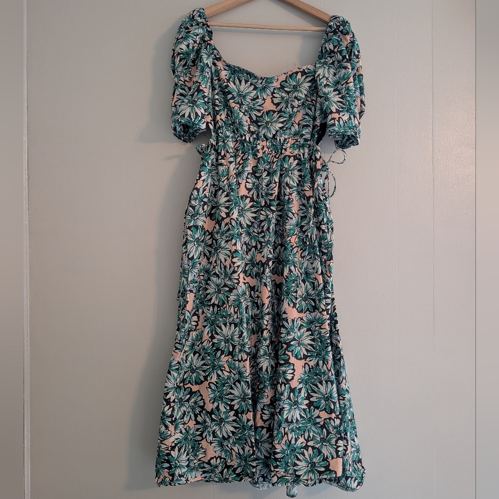 Zara Floral Cutout Poplin Dress - Picture 3 of 9